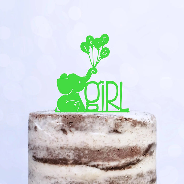 Cake Topper (It's a Girl) Mädchen Babyparty Shower Torte Deko Kuchen (Beere)