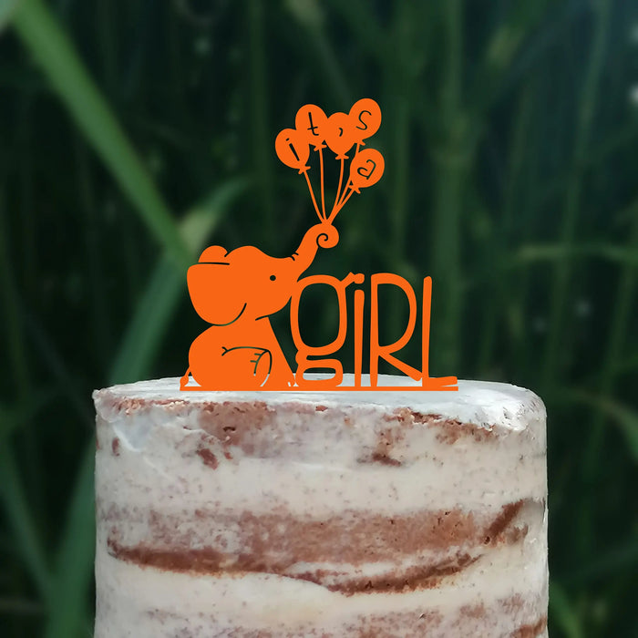Cake Topper (It's a Girl) Mädchen Babyparty Shower Torte Deko Kuchen (Beere)