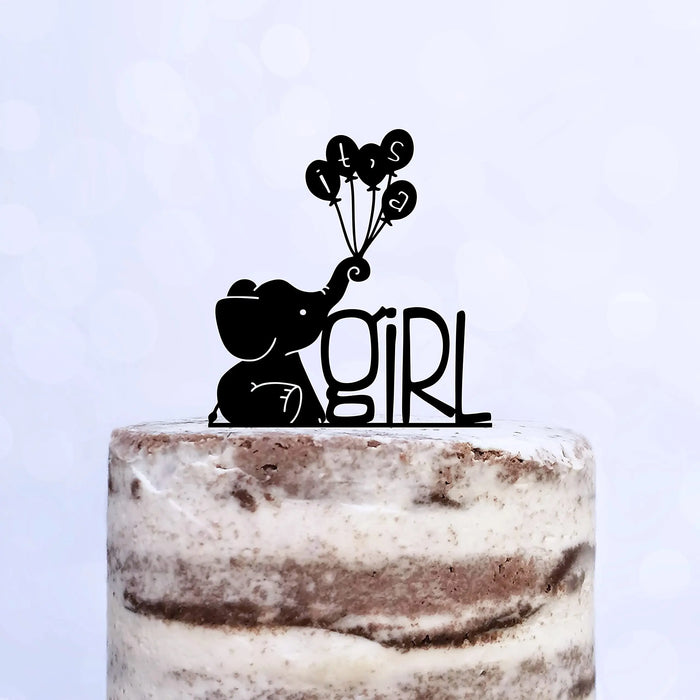 Cake Topper (It's a Girl) Mädchen Babyparty Shower Torte Deko Kuchen (Beere)