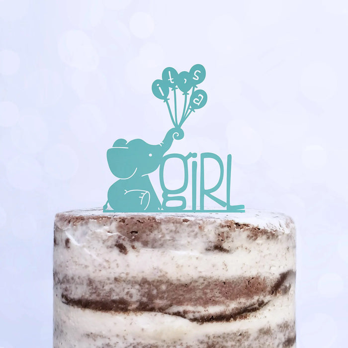 Cake Topper (It's a Girl) Mädchen Babyparty Shower Torte Deko Kuchen (Beere)