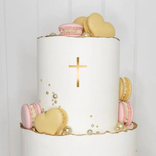 Cake Topper (Kleines Kreuz) Acryl/Holz, Taufe, Kommunion, Konfirmation, Firmung, Tortenstecker, Torte, Kuchen, Stecker, Tischdeko, Streudeko, Caketopper, Cake Board becline