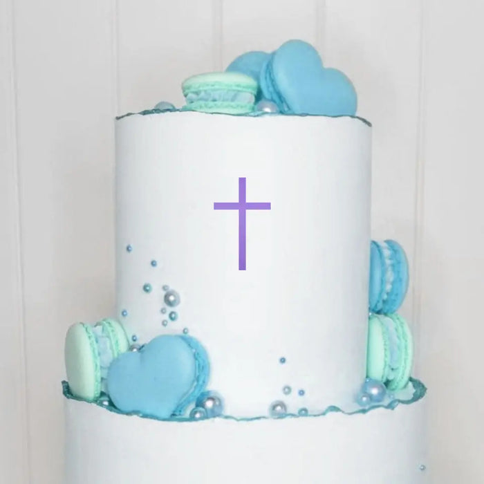Cake Topper (Kleines Kreuz) Acryl/Holz, Taufe, Kommunion, Konfirmation, Firmung, Tortenstecker, Torte, Kuchen, Stecker, Tischdeko, Streudeko, Caketopper, Cake Board becline