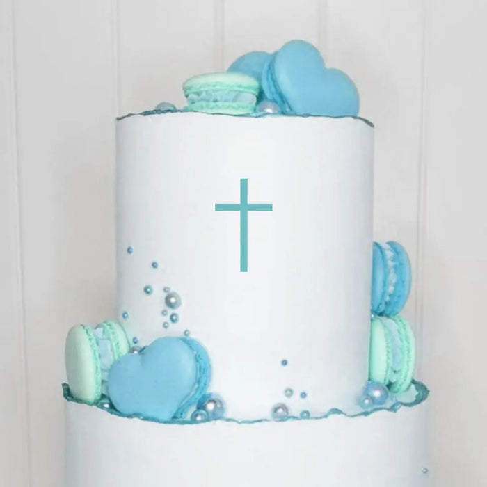 Cake Topper (Kleines Kreuz) Acryl/Holz, Taufe, Kommunion, Konfirmation, Firmung, Tortenstecker, Torte, Kuchen, Stecker, Tischdeko, Streudeko, Caketopper, Cake Board becline