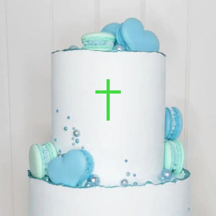 Cake Topper (Kleines Kreuz) Acryl/Holz, Taufe, Kommunion, Konfirmation, Firmung, Tortenstecker, Torte, Kuchen, Stecker, Tischdeko, Streudeko, Caketopper, Cake Board becline