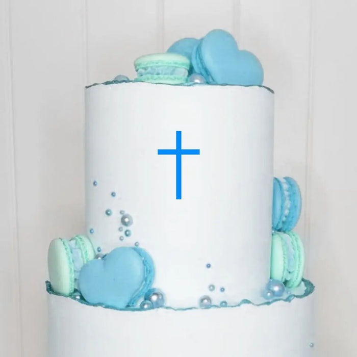Cake Topper (Kleines Kreuz) Acryl/Holz, Taufe, Kommunion, Konfirmation, Firmung, Tortenstecker, Torte, Kuchen, Stecker, Tischdeko, Streudeko, Caketopper, Cake Board becline