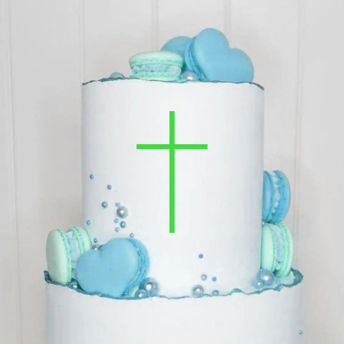 Cake Topper (Kreuz) Charm, Acryl/Holz, Taufe, Kommunion, Konfirmation, Firmung, Tortenstecker, Torte, Kuchen, Stecker, Deko, Caketopper becline