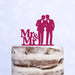 Cake Topper (Männerpaar), Mr & Mr, Hochzeit, Verlobung, Trauung, Acryl/Holz, Tortenstecker, Tortenfigur, Tortendeko, Hochzeitstorte, Mann und Mann, Herren, Gay, Schwul, Tortenständer (Beere)