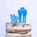 Cake Topper (Männerpaar), Mr & Mr, Hochzeit, Verlobung, Trauung, Acryl/Holz, Tortenstecker, Tortenfigur, Tortendeko, Hochzeitstorte, Mann und Mann, Herren, Gay, Schwul, Tortenständer (Beere)