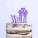 Cake Topper (Männerpaar), Mr & Mr, Hochzeit, Verlobung, Trauung, Acryl/Holz, Tortenstecker, Tortenfigur, Tortendeko, Hochzeitstorte, Mann und Mann, Herren, Gay, Schwul, Tortenständer (Beere)