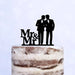 Cake Topper (Männerpaar), Mr & Mr, Hochzeit, Verlobung, Trauung, Acryl/Holz, Tortenstecker, Tortenfigur, Tortendeko, Hochzeitstorte, Mann und Mann, Herren, Gay, Schwul, Tortenständer (Beere)