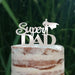 Cake Topper (Super DAD) Acryl/Holz, Tortenstecker, Tortenfigur, Tortendeko, Torte, Tortenständer, Geburtstag, Vatertag (Beere)