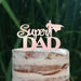 Cake Topper (Super DAD) Acryl/Holz, Tortenstecker, Tortenfigur, Tortendeko, Torte, Tortenständer, Geburtstag, Vatertag (Beere)