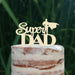 Cake Topper (Super DAD) Acryl/Holz, Tortenstecker, Tortenfigur, Tortendeko, Torte, Tortenständer, Geburtstag, Vatertag (Beere)