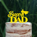 Cake Topper (Super DAD) Acryl/Holz, Tortenstecker, Tortenfigur, Tortendeko, Torte, Tortenständer, Geburtstag, Vatertag (Beere)