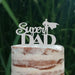 Cake Topper (Super DAD) Acryl/Holz, Tortenstecker, Tortenfigur, Tortendeko, Torte, Tortenständer, Geburtstag, Vatertag (Beere)