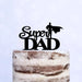 Cake Topper (Super DAD) Acryl/Holz, Tortenstecker, Tortenfigur, Tortendeko, Torte, Tortenständer, Geburtstag, Vatertag (Beere)
