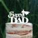 Cake Topper (Super DAD) Acryl/Holz, Tortenstecker, Tortenfigur, Tortendeko, Torte, Tortenständer, Geburtstag, Vatertag (Beere)