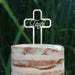 Cake Topper (Taufe) Kreuz, Acryl/Holz, Tortenstecker, Tortenfigur, Tortendeko, Torte, Kuchen, Tortenständer (Beere)