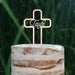 Cake Topper (Taufe) Kreuz, Acryl/Holz, Tortenstecker, Tortenfigur, Tortendeko, Torte, Kuchen, Tortenständer (Beere)