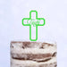 Cake Topper (Taufe) Kreuz, Acryl/Holz, Tortenstecker, Tortenfigur, Tortendeko, Torte, Kuchen, Tortenständer (Beere)