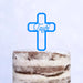 Cake Topper (Taufe) Kreuz, Acryl/Holz, Tortenstecker, Tortenfigur, Tortendeko, Torte, Kuchen, Tortenständer (Beere)