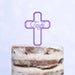 Cake Topper (Taufe) Kreuz, Acryl/Holz, Tortenstecker, Tortenfigur, Tortendeko, Torte, Kuchen, Tortenständer (Beere)