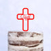 Cake Topper (Taufe) Kreuz, Acryl/Holz, Tortenstecker, Tortenfigur, Tortendeko, Torte, Kuchen, Tortenständer (Beere)