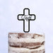 Cake Topper (Taufe) Kreuz, Acryl/Holz, Tortenstecker, Tortenfigur, Tortendeko, Torte, Kuchen, Tortenständer (Beere)