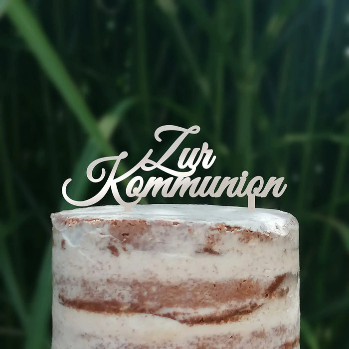 Cake Topper (Zur Kommunion) Acryl/Holz, Tortenstecker, Torte, Kuchen, Stecker, Deko, Caketopper (Beere)
