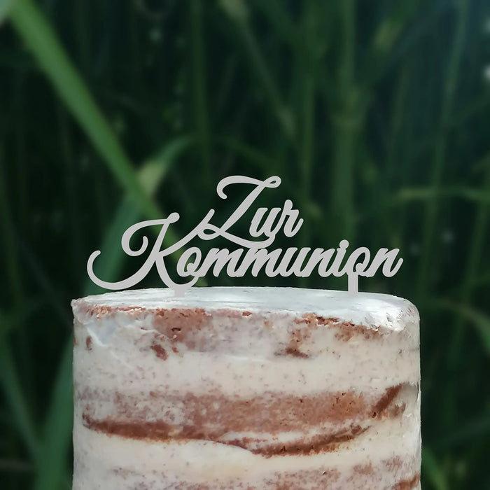 Cake Topper (Zur Kommunion) Acryl/Holz, Tortenstecker, Torte, Kuchen, Stecker, Deko, Caketopper (Beere)