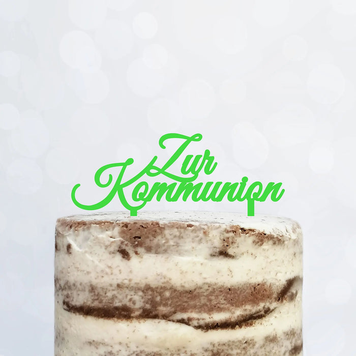 Cake Topper (Zur Kommunion) Acryl/Holz, Tortenstecker, Torte, Kuchen, Stecker, Deko, Caketopper (Beere)