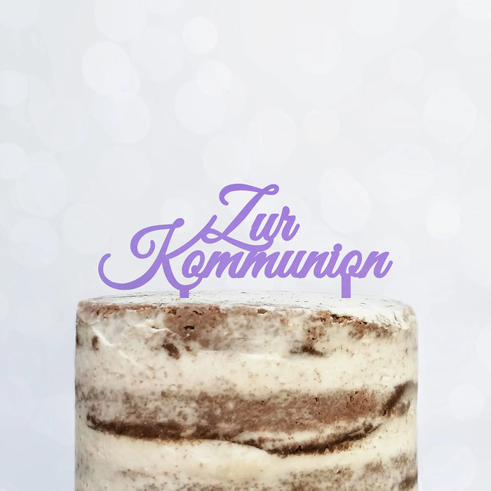Cake Topper (Zur Kommunion) Acryl/Holz, Tortenstecker, Torte, Kuchen, Stecker, Deko, Caketopper (Beere)