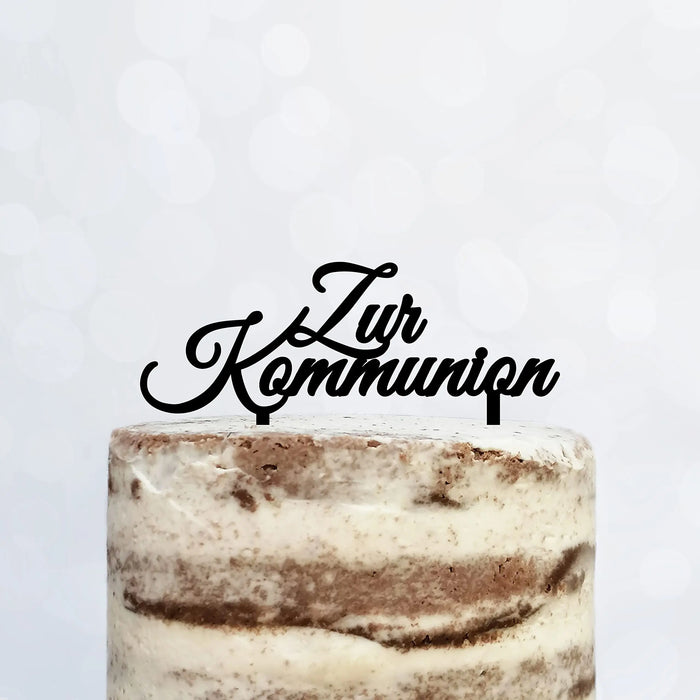Cake Topper (Zur Kommunion) Acryl/Holz, Tortenstecker, Torte, Kuchen, Stecker, Deko, Caketopper (Beere)