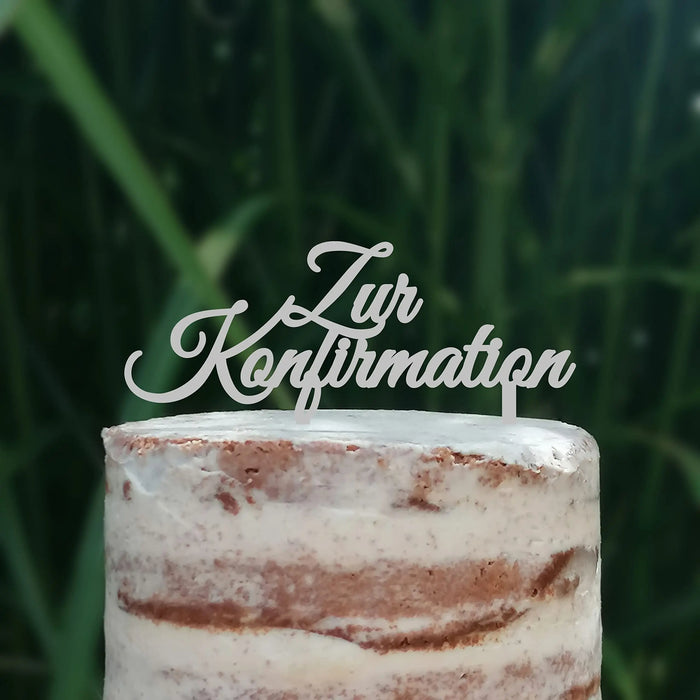 Cake Topper (Zur Konfirmation) Acryl/Holz, Tortenstecker, Torte, Kuchen, Stecker, Deko, Caketopper (Beere)