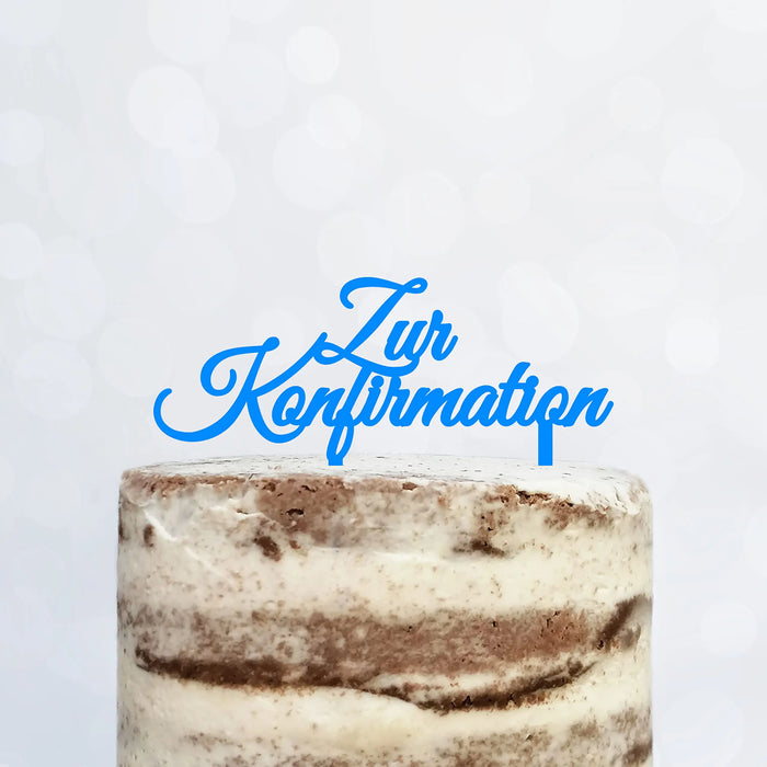 Cake Topper (Zur Konfirmation) Acryl/Holz, Tortenstecker, Torte, Kuchen, Stecker, Deko, Caketopper (Beere)