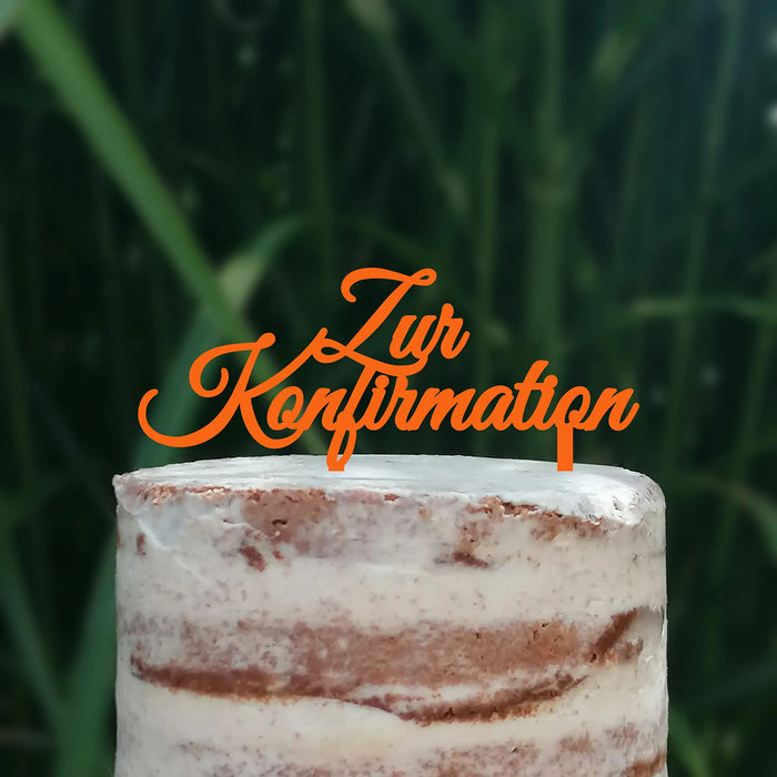 Cake Topper (Zur Konfirmation) Acryl/Holz, Tortenstecker, Torte, Kuchen, Stecker, Deko, Caketopper (Beere)