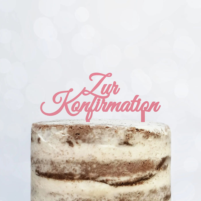 Cake Topper (Zur Konfirmation) Acryl/Holz, Tortenstecker, Torte, Kuchen, Stecker, Deko, Caketopper (Beere)
