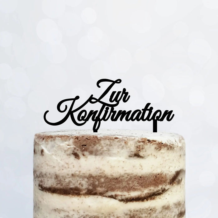 Cake Topper (Zur Konfirmation) Acryl/Holz, Tortenstecker, Torte, Kuchen, Stecker, Deko, Caketopper (Beere)