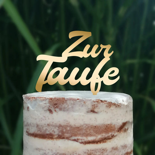 Cake Topper (Zur Taufe) Acryl/Holz, Tortenstecker, Torte, Kuchen, Stecker, Deko, Caketopper (Beere)