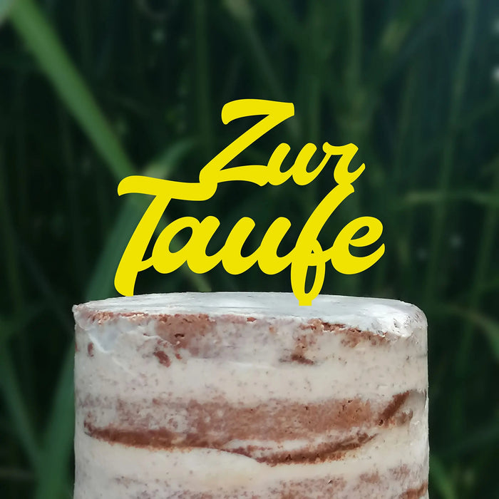 Cake Topper (Zur Taufe) Acryl/Holz, Tortenstecker, Torte, Kuchen, Stecker, Deko, Caketopper (Beere)