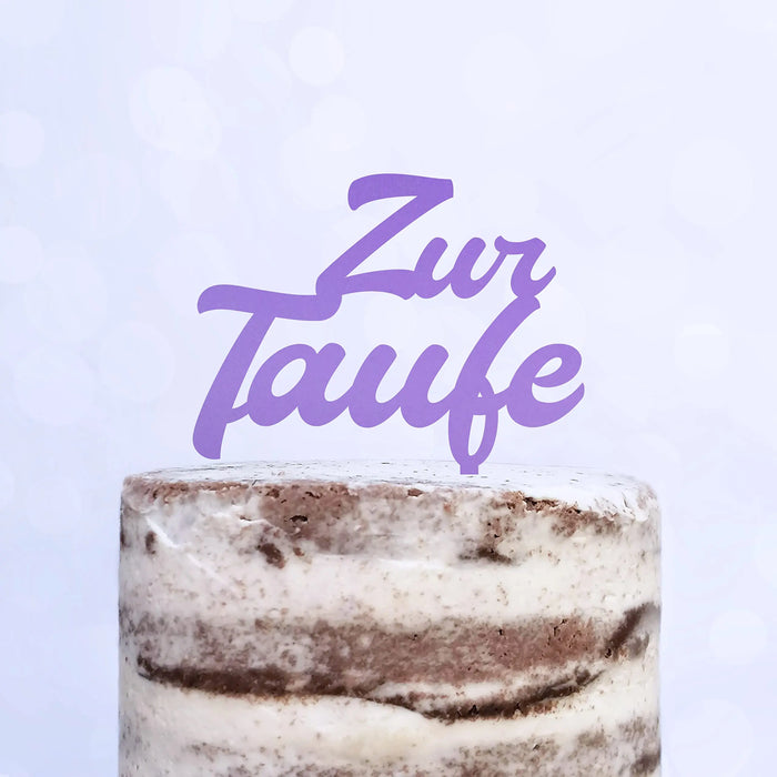Cake Topper (Zur Taufe) Acryl/Holz, Tortenstecker, Torte, Kuchen, Stecker, Deko, Caketopper (Beere)