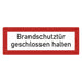 Hinweisschild - Brandschutzeinrichtung - Einsatzhinweise - StVO - DIN 4066 - Für Innen und Aussen - PVC Aufkleber - selbstklebend - 105x297mm becline