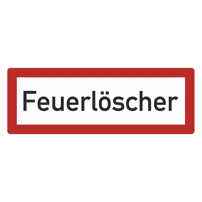 Hinweisschild - Brandschutzeinrichtung - Einsatzhinweise - StVO - DIN 4066 - Für Innen und Aussen - PVC Aufkleber - selbstklebend - 105x297mm becline