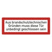 Hinweisschild - Brandschutzeinrichtung - Einsatzhinweise - StVO - DIN 4066 - Für Innen und Aussen - PVC Aufkleber - selbstklebend - 105x297mm becline