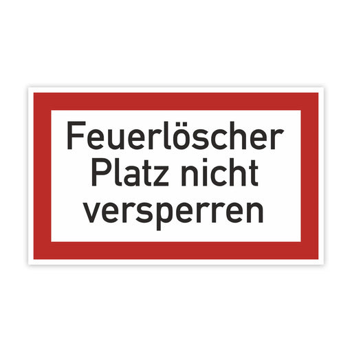 Hinweisschild - Feuerlöscher - Brandschutzeinrichtung - DIN 4066 - Schild Für Innen und Aussen - PVC Aufkleber - selbstklebend - 120x200mm becline