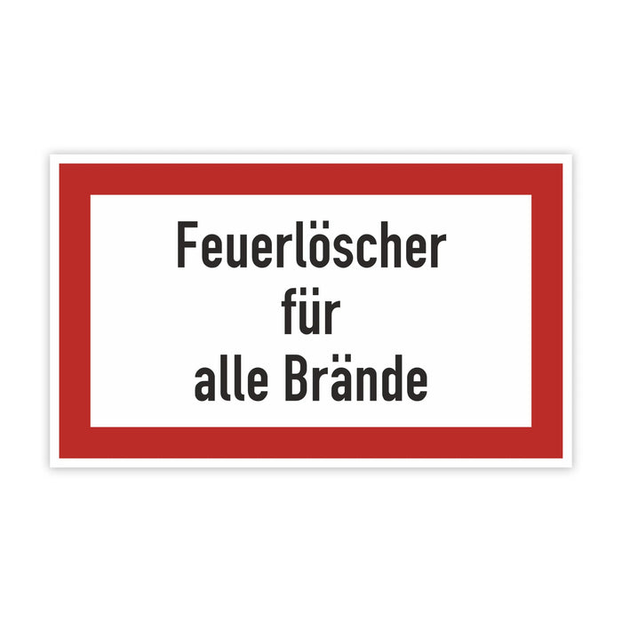 Hinweisschild - Feuerlöscher - Brandschutzeinrichtung - DIN 4066 - Schild Für Innen und Aussen - PVC Aufkleber - selbstklebend - 120x200mm becline
