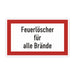 Hinweisschild - Feuerlöscher - Brandschutzeinrichtung - DIN 4066 - Schild Für Innen und Aussen - PVC Aufkleber - selbstklebend - 120x200mm becline