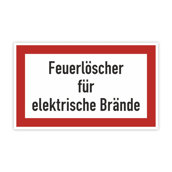 Hinweisschild - Feuerlöscher - Brandschutzeinrichtung - DIN 4066 - Schild Für Innen und Aussen - PVC Aufkleber - selbstklebend - 120x200mm becline