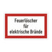 Hinweisschild - Feuerlöscher - Brandschutzeinrichtung - DIN 4066 - Schild Für Innen und Aussen - PVC Aufkleber - selbstklebend - 120x200mm becline