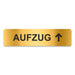 Blacked LaserTEC Leitsysteme - Acryl Schild - Eckig 4 x 16 cm - Selbstklebend - Gold gebürstet - Metall-Optik - UV beständig - Für Innen und Außen (Achtung)